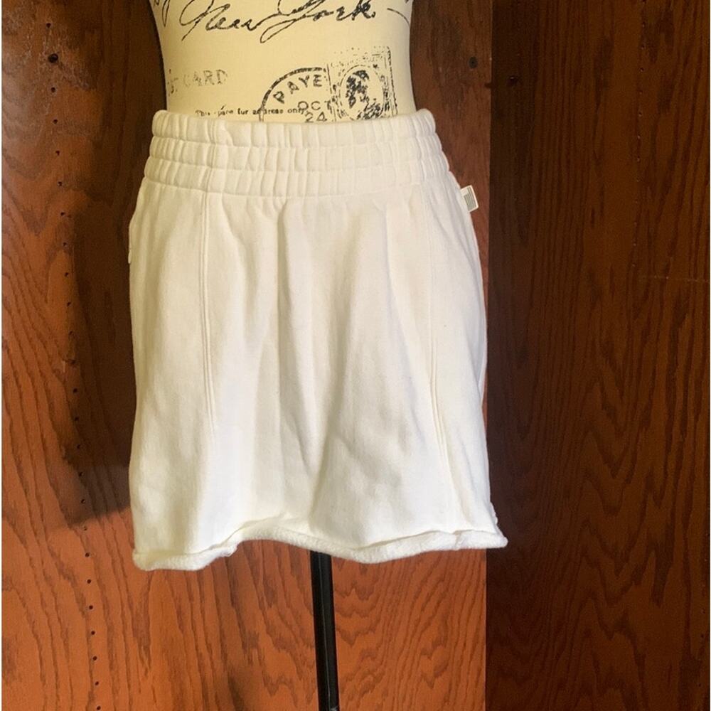 Good American The High Waist White Mini Skirt